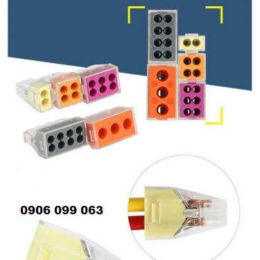 combo 5 chiếc cút nối KV773-104 (4 dây) hoặc KV773-106 (6 dây) - Nối nhanh không cần kìm bấm