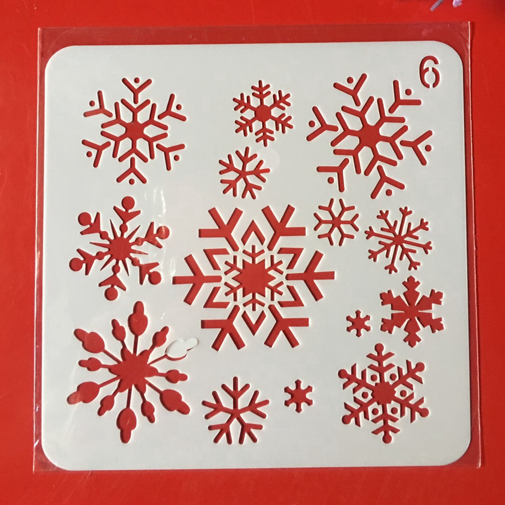 Set 8 khuôn dập nổi họa tiết trang trí chủ đề giáng sinh 13cm DIY