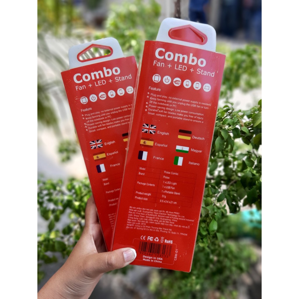 Combo quạt + đèn + chong chóng + giá đỡ điện thoại | BigBuy360 - bigbuy360.vn