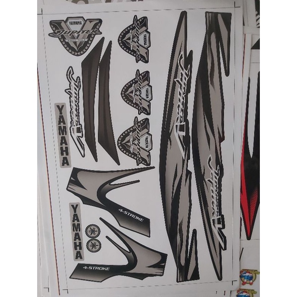 Tem rời dán xe jupiter V đen bạc