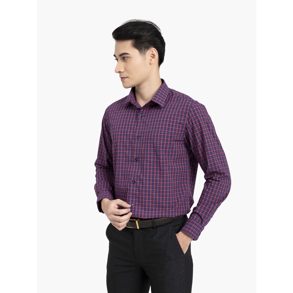 [MẪU MỚI] Áo sơ mi nam dài tay ARISTINO dáng Regular fit suông nhẹ, họa tiết kẻ caro nổi bật, nam tính - ALS22601