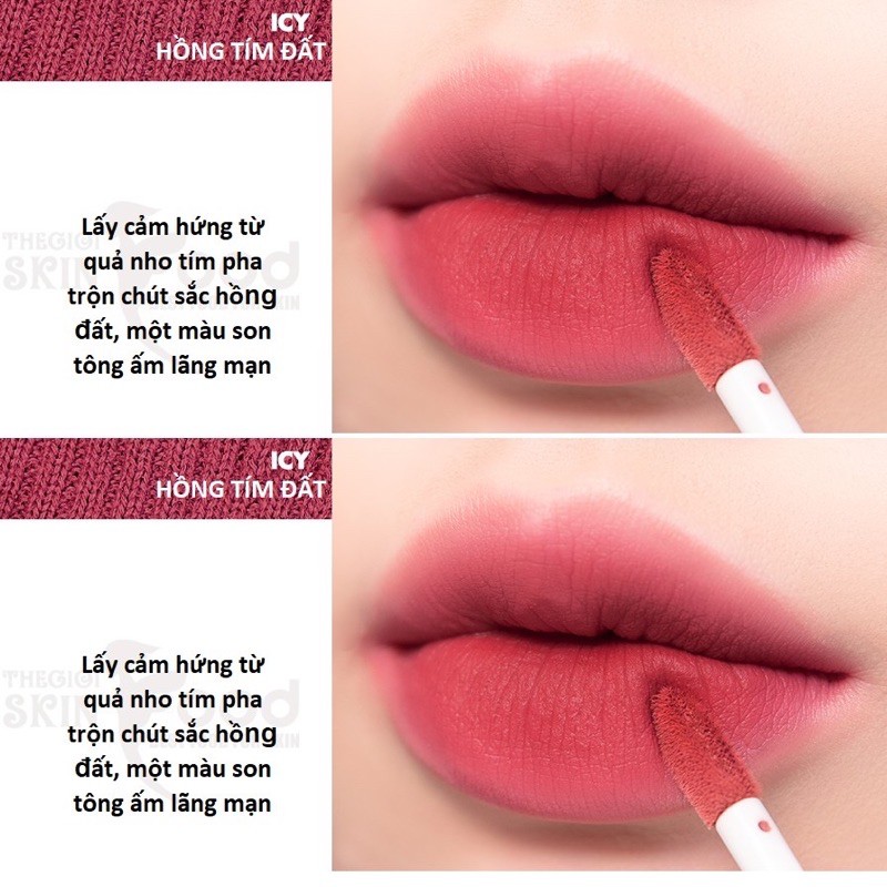 Son kem lì Romand CHÍNH HÃNG Son kem lì cực nhẹ môi Romand Zero Velvet Tint 5.5g