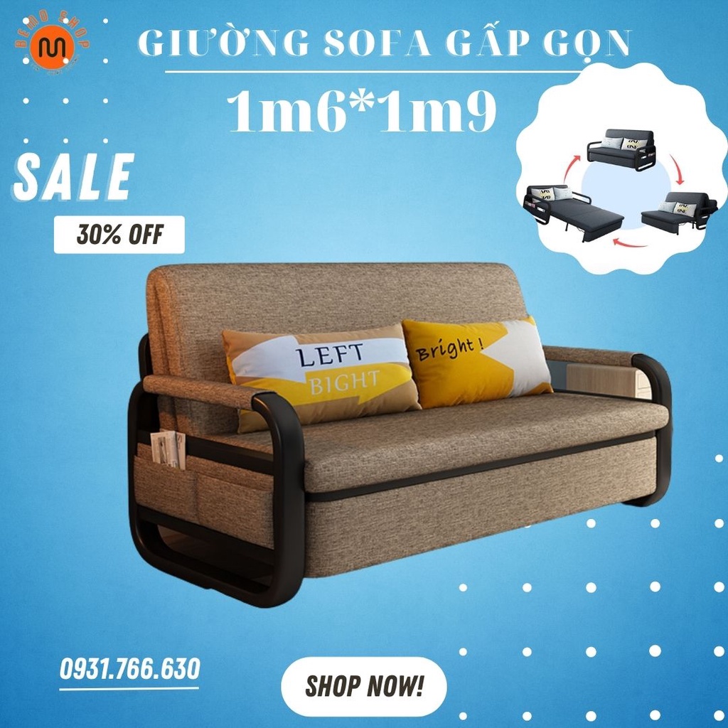 Ghế Sofa Giường Gấp Gọn Đa Năng Giúp Tiết Kiệm Không Gian ,Ghế Sofa Bed Khung Thép Chắc Chắn Chịu Tải Lớn, Giường Gấp