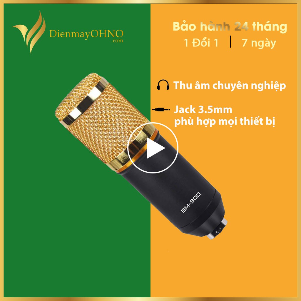 Mic Thu Âm Livestream Cho Điện Thoại Máy Tính BM900 Micro Thu Âm Livestream Cho Máy Tính Và Laptop BM900 - Điện Máy OHNO