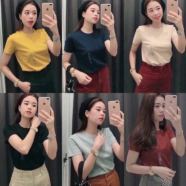 Áo thun UNIQLO màu trơn chất cực đẹp mềm mại thoáng mát