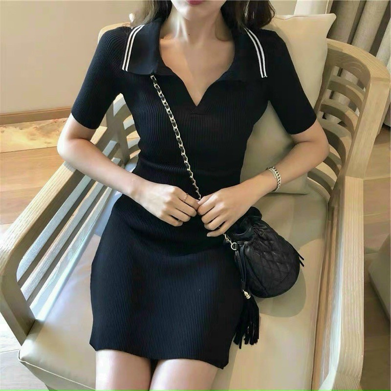 Đầm polo cổ viền trắng | BigBuy360 - bigbuy360.vn