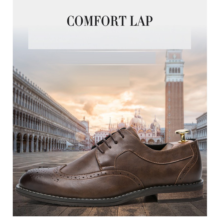 hapas Fashionable low-lacing Oxford leather shoes for men