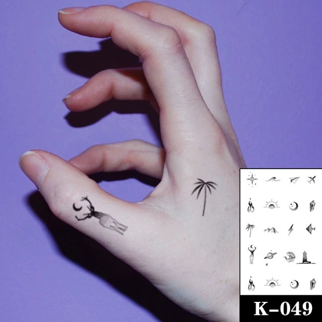 Hình xăm mini nhiều hình nhỏ đa thể loại k049 - miếng dán hình xăm tatoo đẹp dành cho nam nữ size &lt;10x6cm. Boss Tatoo