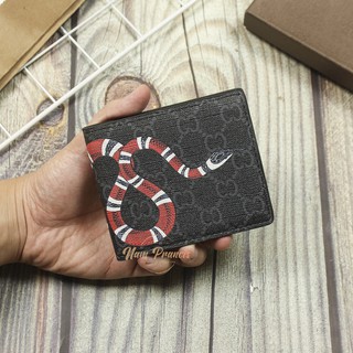 VÍ Ngắn Full Box Rắn Xám Rắn Đen