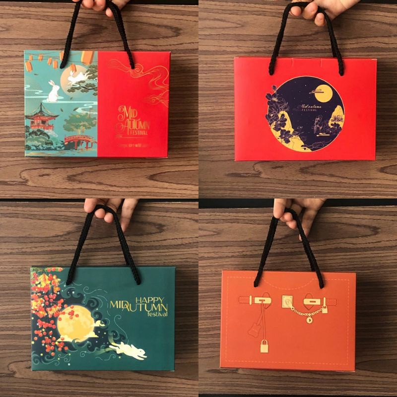 Hộp đựng 2 bánh từ 100-250g hoặc 6 bánh trung thu 50-75-80g hoặc 4 bánh trung thu 100g