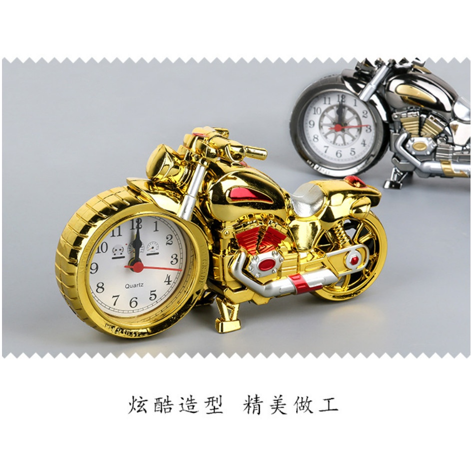 Đồng hồ báo thức để bàn chuông to hình xe máy