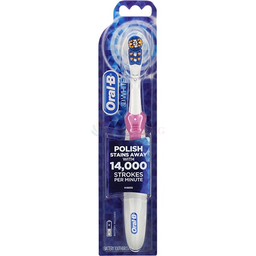 Bàn chải điện dùng pin Oral-B 3D White Battery Toothbrush - Hàng nhập khẩu