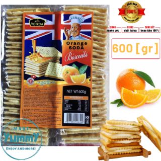 Bánh Quy Soda Kẹp Kem VOTROA Vị Cam - Bánh VOTROA