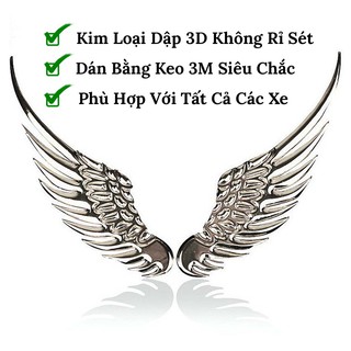 Logo Cánh Chim Kim Loại 3D Dán Nắp Capo Ô Tô