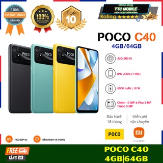Điện thoại xiaomi poco c40 - pin 6000 mah - hàng chính hãng