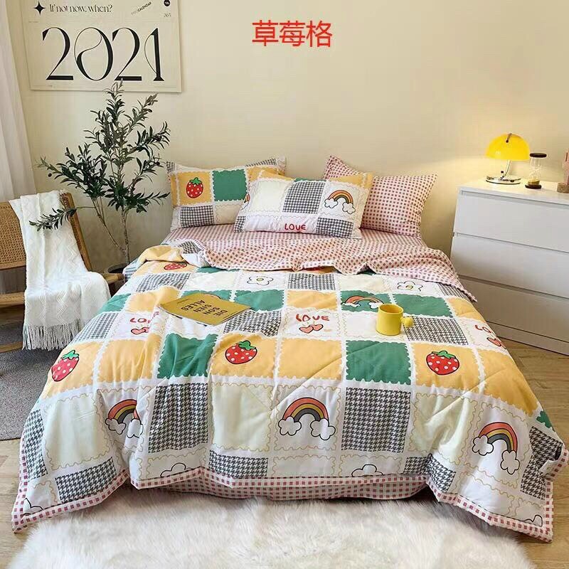 Chăn Hè Cotton Hoạt Tính - Chăn Cotton 100% Mềm Mịn, Mát