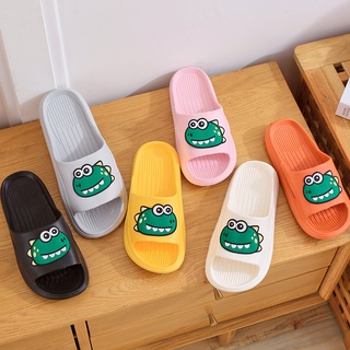 Dép nữ quai ngang mặt dino xanh siêu nhẹ êm chân