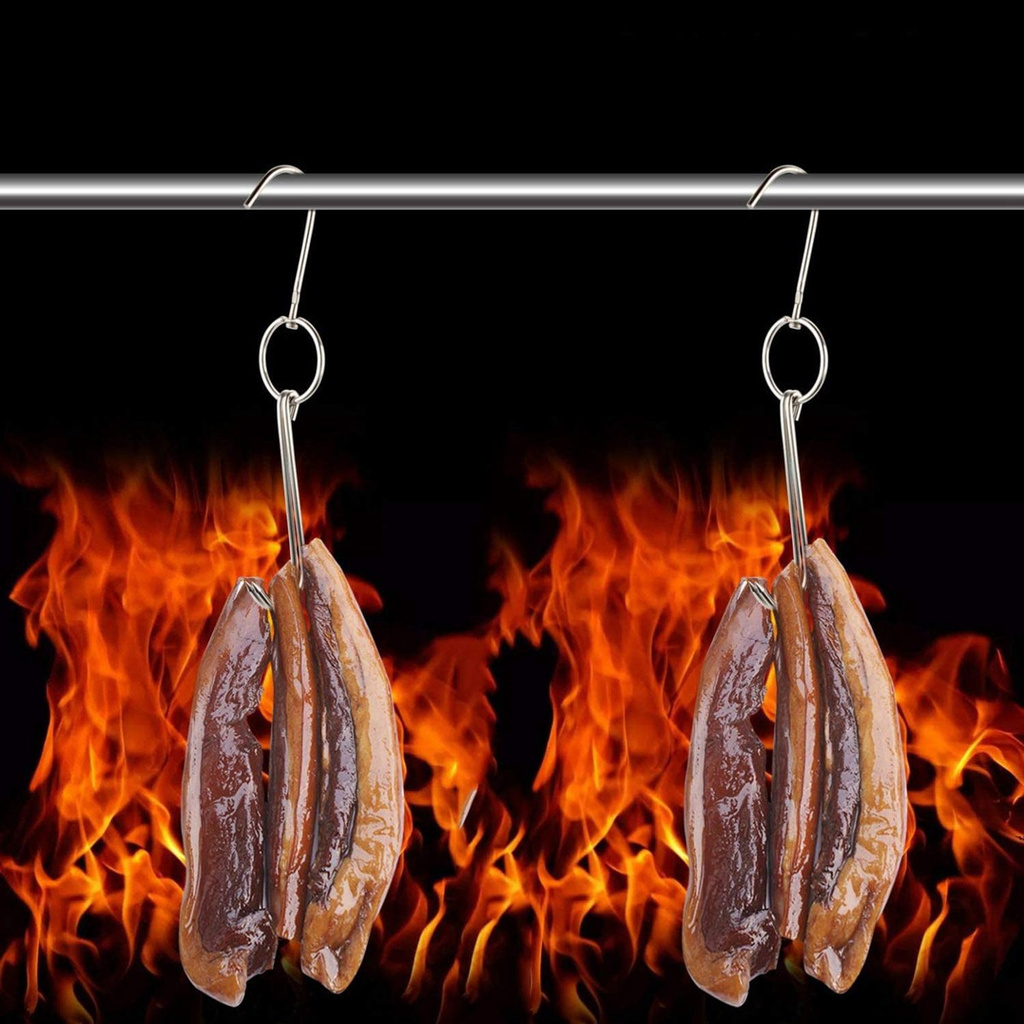 HILARIO Grill Hooks Bread BBQ Tools Meat Clasps Roast Sausage Goose Stainless Steel Duck Bacon Storage Hanger