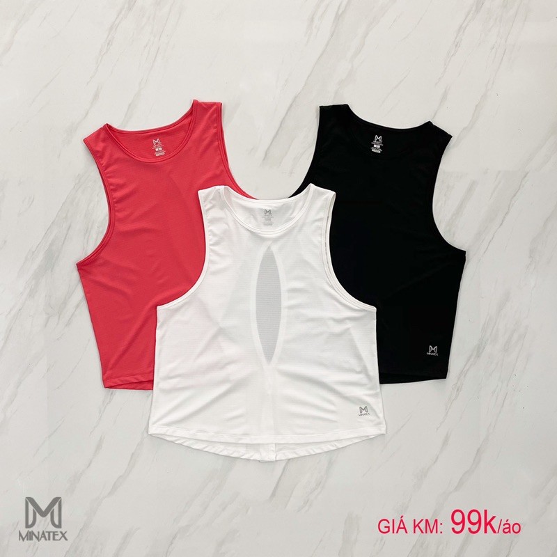 Áo tanktop form rộng kết hợp áo bra vải lỗ liti mịn k xù Minatex | BigBuy360 - bigbuy360.vn