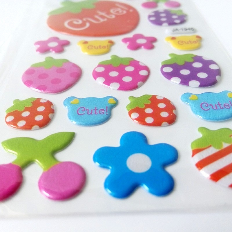 Sticker hình hoạt hình 3d xinh xắn cho bé