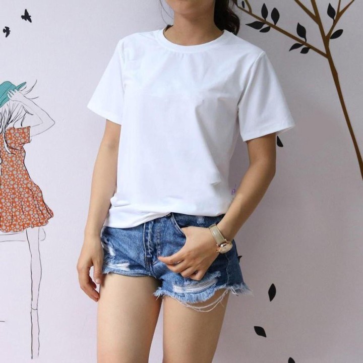 Áo Thun Nữ Màu Trắng Trơn Nhiều Size Giá Rẻ