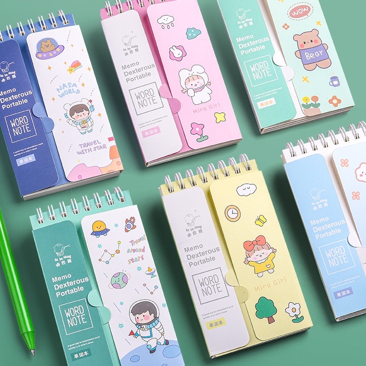 Sổ tay học từ vựng  Word Study khổ A6 120 trang bìa màu pastel siêu cute