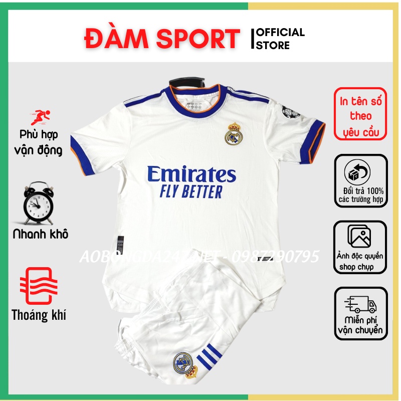 ÁO BÓNG ĐÁ REAL MARED BẢN PLAYER MẪU MỚI NHẤT 2021 , ÁO ĐÁ BÓNG ĐẸP HÀNG THÁI CAO CẤP- ĐÀM SPORT