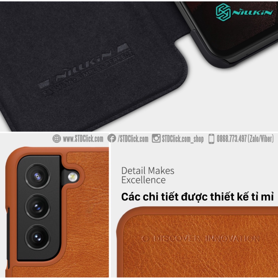 BAO DA SAMSUNG GALAXY S21 FE 5G NILLKIN QIN CHÍNH HÃNG - HÀNG CHUẨN