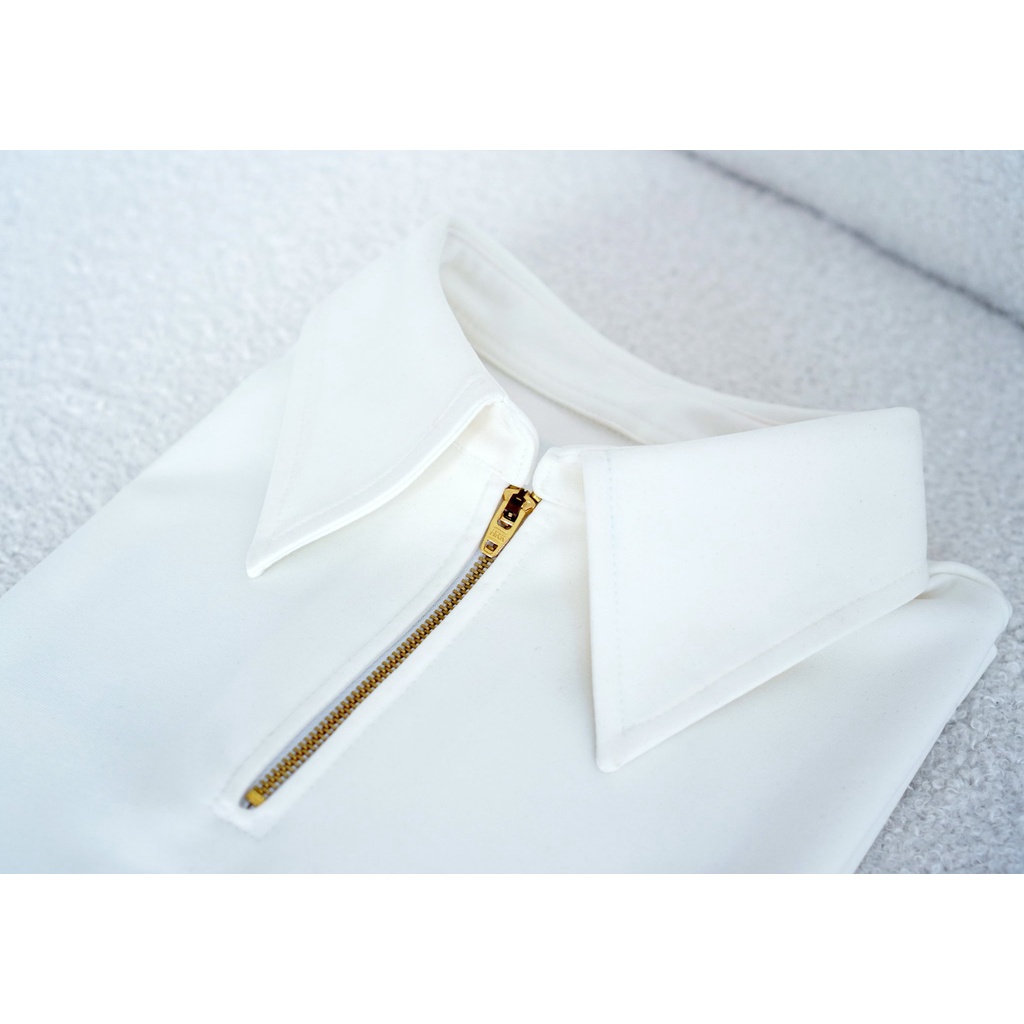 ÁO POLO PHẲNG ZIPPER DÂY KÉO CỔ DỆT KIM