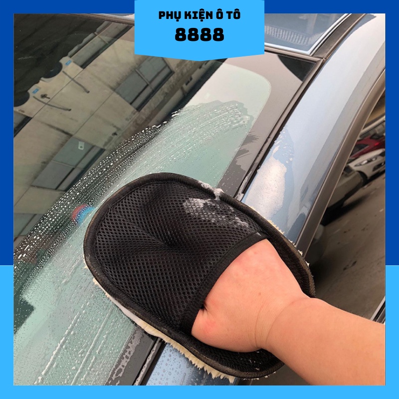 Găng Tay Len Rửa xe 8888 Siêu Êm - Găng Tay Lau Rửa Xe 8888 Siêu Mịn