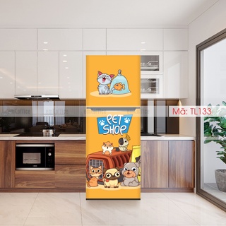 [Nhiều mẫu] Decal dán tủ lạnh, miếng dán tủ lạnh mẫu cute - CB5