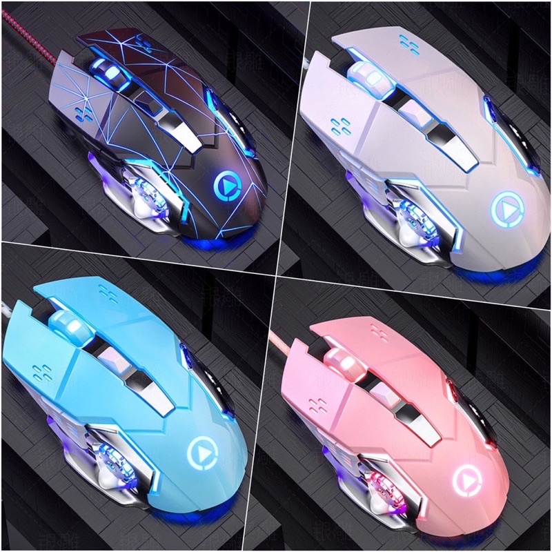 Bàn Phím Chuột Gaming Có Dây Giả Cơ YINOIAO K500 Và G15 LED Xuyên Chữ Cao Cấp Mix Màu Trắng Xanh Đen Nhám Hồng Tím | BigBuy360 - bigbuy360.vn