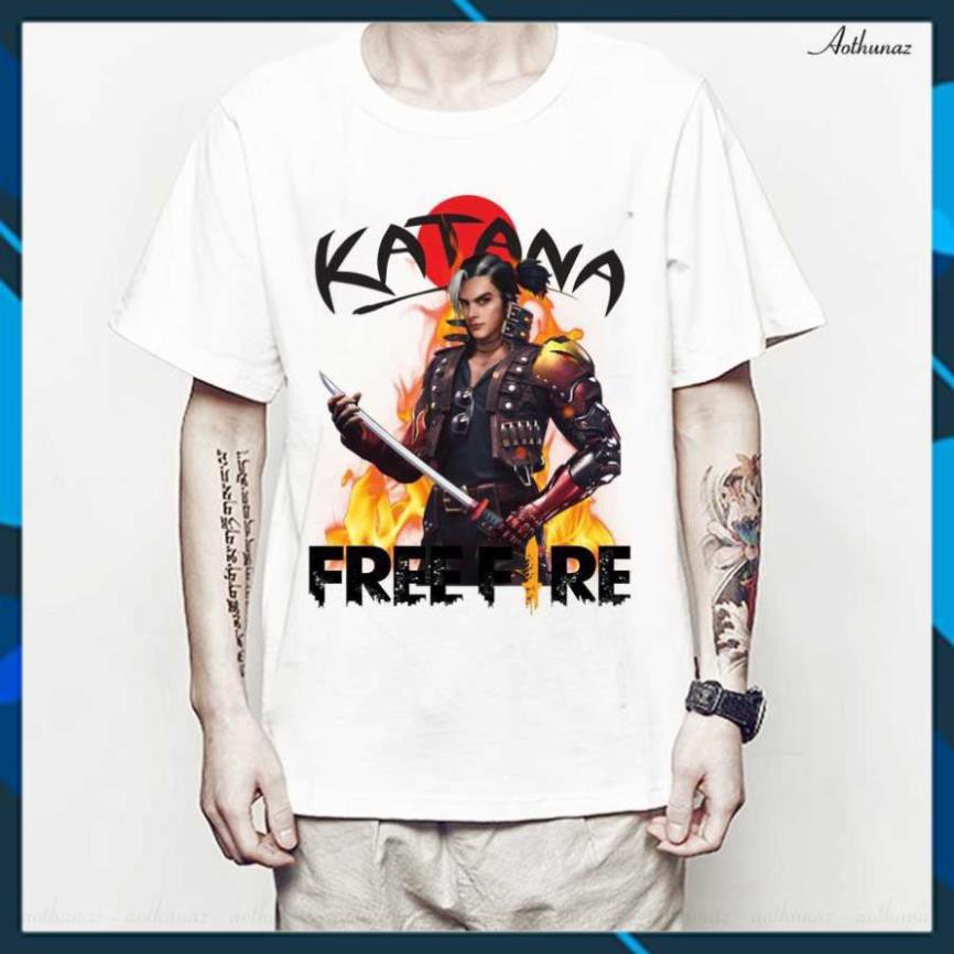 (SALE 50%) Áo thun in hình Free Fire Hayato cầm Katana Kiếm Nhật - Mẫu mới F2264  / áo cực chất