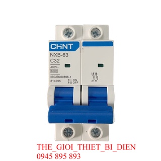 Mcb nxb-63 2 pha dòng cắt 6ka, hãng chint cầu dao aptomat an toàn