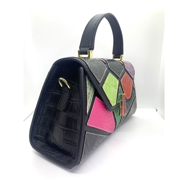 Túi Da cá sấu ghép size 26