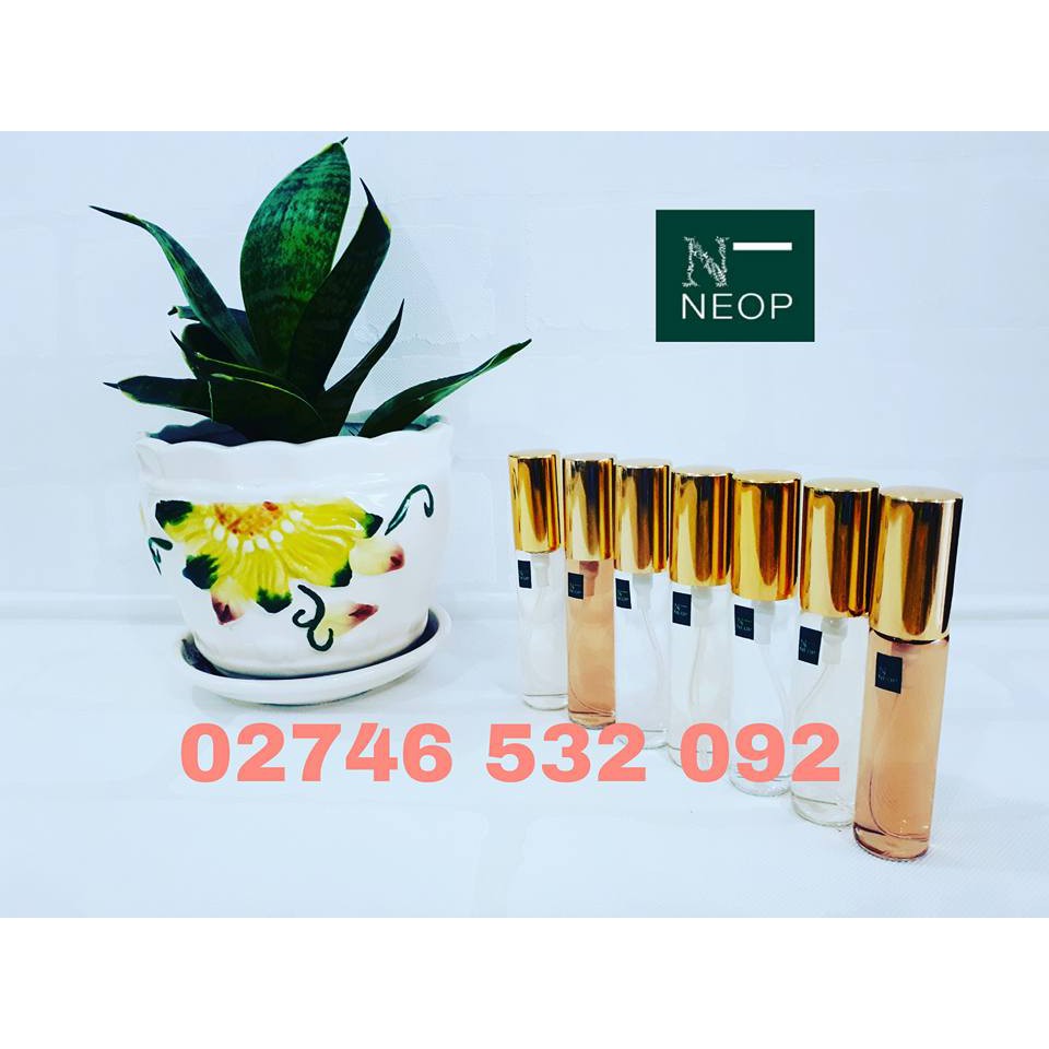 Lọ Thủy Tinh Tròn Rỗng Chiết Nước Hoa 10ml Siêu Xinh Nắp Vàng hoặc Bạc