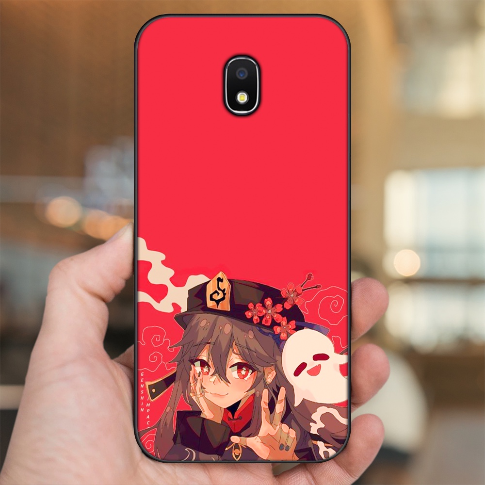 Ốp lưng Samsung J3 Pro, J5 2017, J5 Pro, J7 Pro viền đen in hình Hutao Genshin Impact