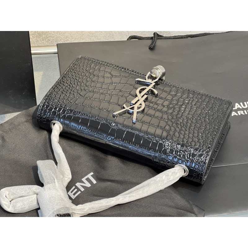 Túi xách nữ Y S L Kate small bag croc fullbox