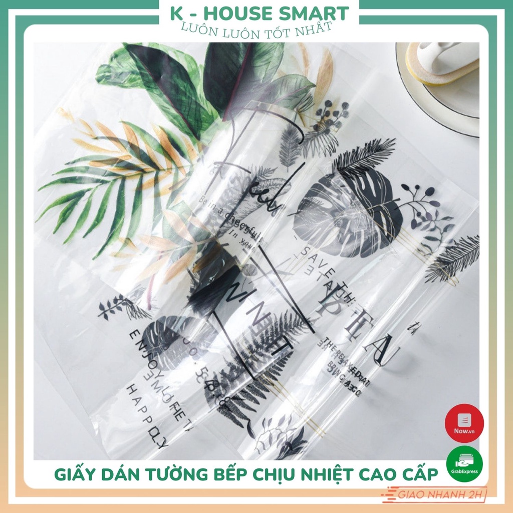 Giấy dán tường bếp chịu nhiệt cao cấp, decal hoạ tiết dán bếp đa năng chống dầu mỡ