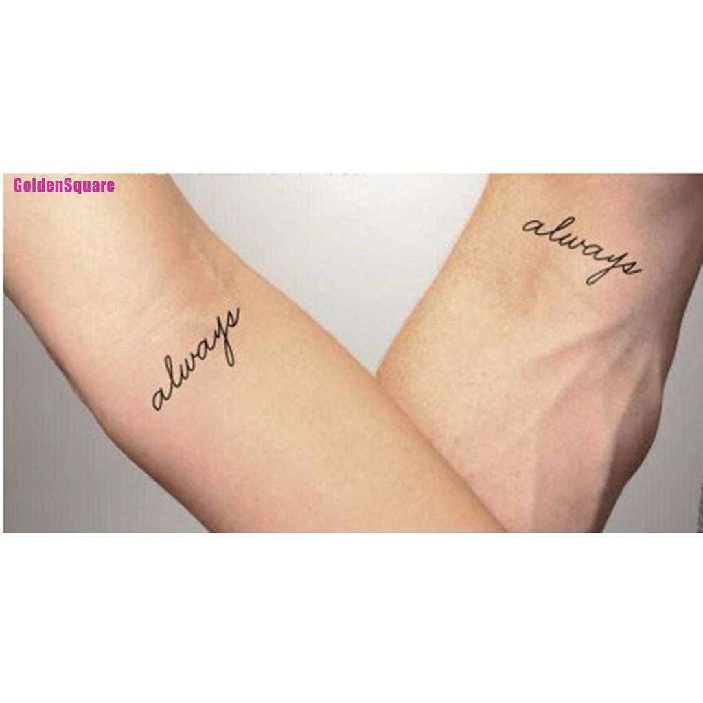 Hình Xăm Dán Tạm Thời Họa Tiết Chữ Always Love Chống Nước Thời Trang