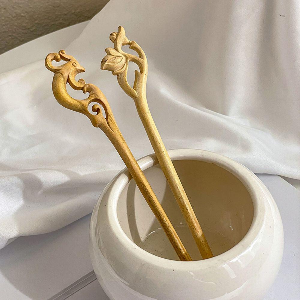 Trâm Cài Tóc 15H Bằng Gỗ Phong Cách Trung Hoa Cổ Điển Thanh Lịch Dành Cho Nữ