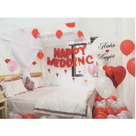 Bóng chữ Happy Wedding- Trang trí đám cưới