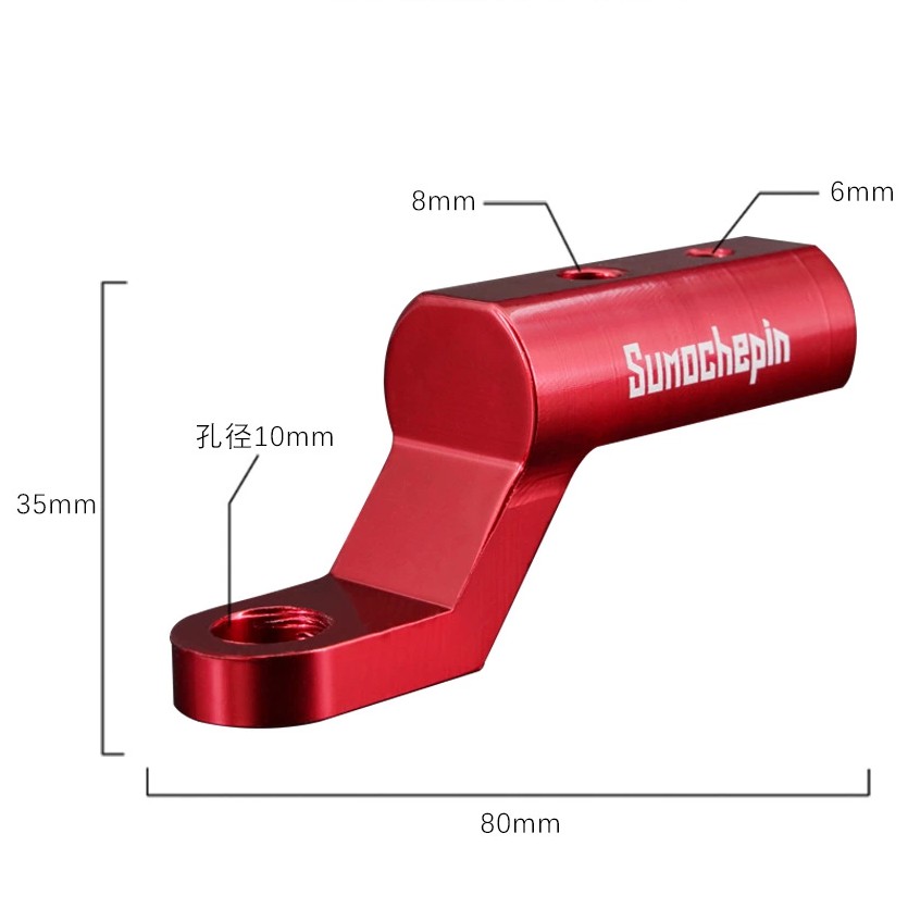 Gia phuot Giá gắn chân gương lắp đèn trợ sáng CNC nguyên khối HV shop