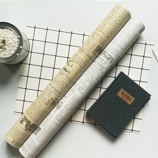 Giấy Dán Tường Chống Thấm Nước Họa Tiết Tờ Báo Phong Cách Cổ Điển