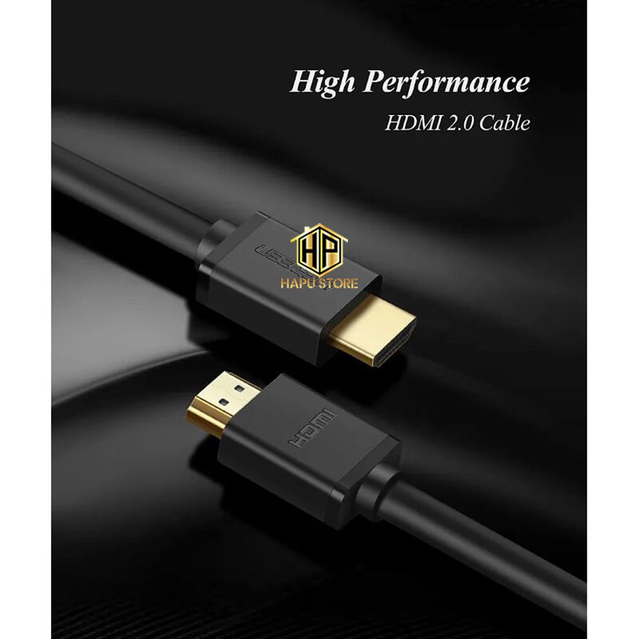 Cáp HDMI 2.0 Ugreen 60820 dài 1,5M hỗ trợ 4K, Ethernet chính hãng - Hapustore