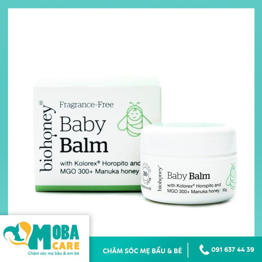 Kem trị chàm sữa, hăm tả, rôm sảy Biohoney Baby Nappy Balm (30g)