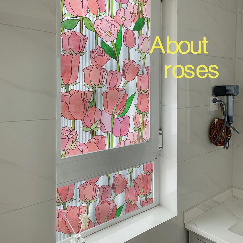 Miếng Dán Làm Mờ Kính Cửa Sổ Tĩnh Điện Trang Trí Nhà Cửa