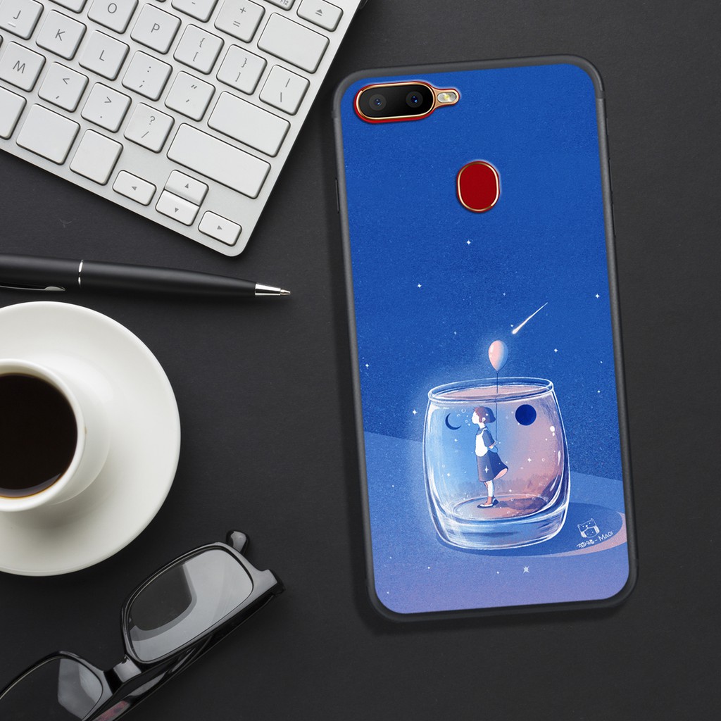 ỐP LƯNG  OPPO A5S/A12/F9 ,   IN HÌNH BẦU TRỜI ĐÊM ĐẦY SAO LẤP LÁNH NHẸ NHÀNG