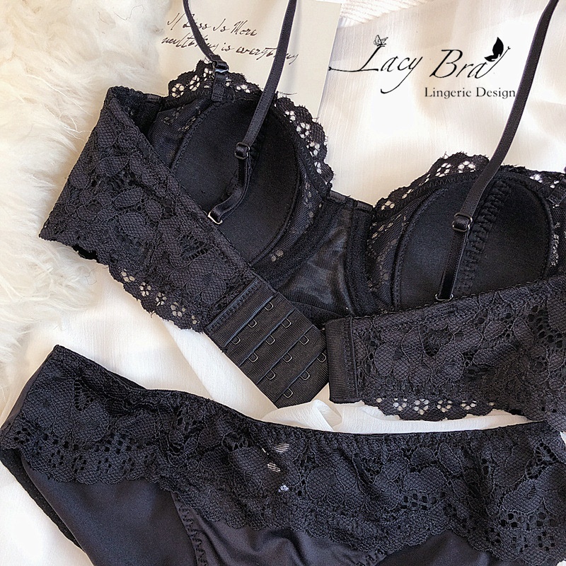 Bộ Đồ Lót Ren Mềm Có Gọng Không Đệm Lacy Bra - B26 | BigBuy360 - bigbuy360.vn