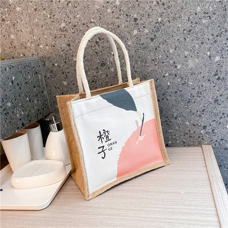 Túi cói, túi đựng đồ văn phòng phong cách Nhật Bản